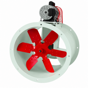 Ventilador axial con transmisión polea y banda